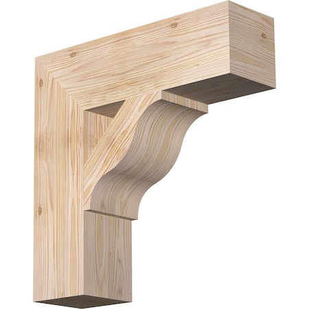 Ekena Millwork Funston Block Smooth Bracket, Douglas Fir, 5 1/2"W x 20"D x 20"H BKT06X20X20FST05SDF